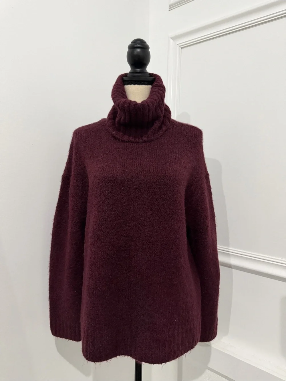 Vici Burgundy Cozy Turtleneck Sweater